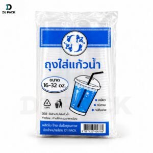 ถุงหูหิ้วใส่แก้ว–ขวดพลาสติก 4x14 นิ้ว ตราปลาคาร์ฟ แพ็ค 100 ใบ เหนียว ทนทาน